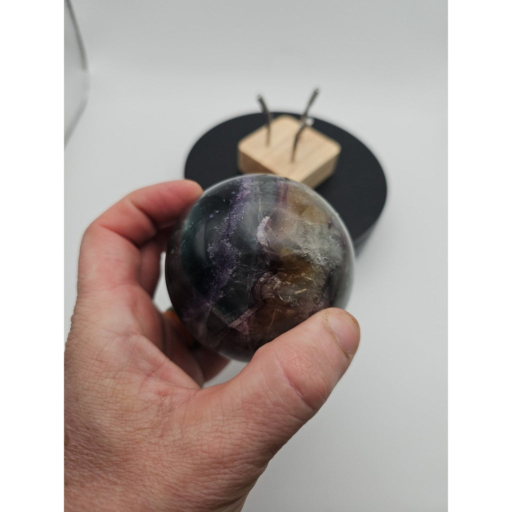 1.5LB Natural Colorful Fluorite Ball Quartz Crystal Energy Sphere crystal