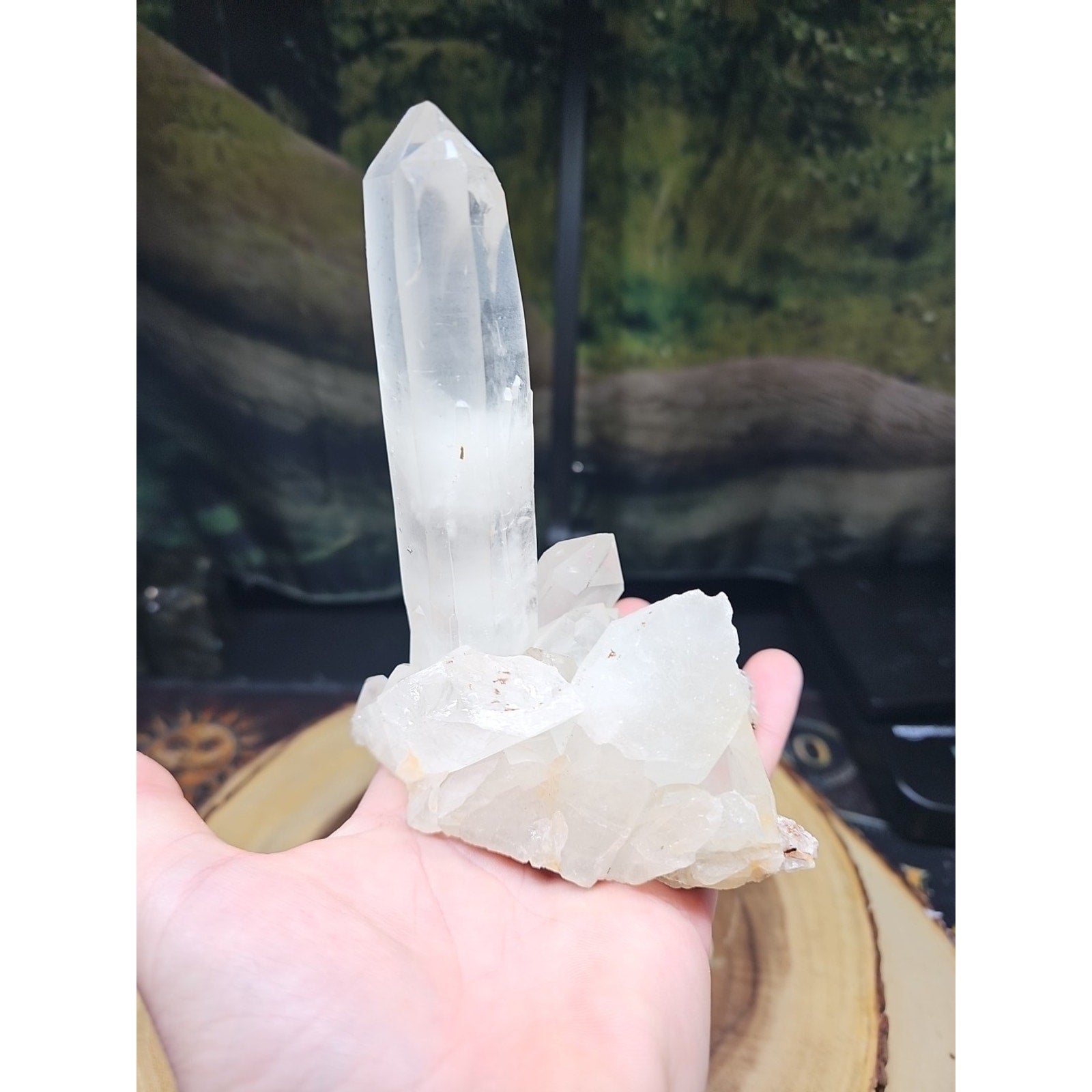 1.28LB Natural Clear White Quartz Crystal Cluster Energy Healing Specimen