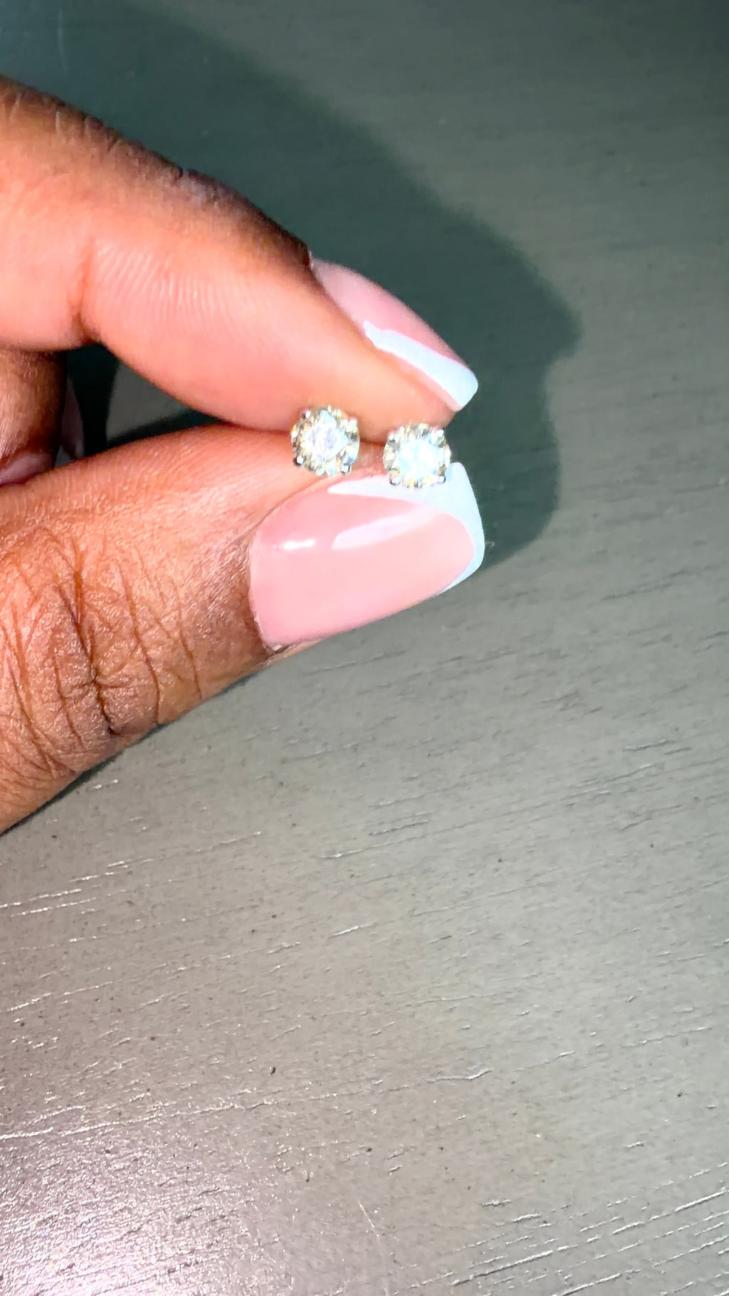 14k white gold & Natural diamonds .43ct & .75ct FG color I2 clarity