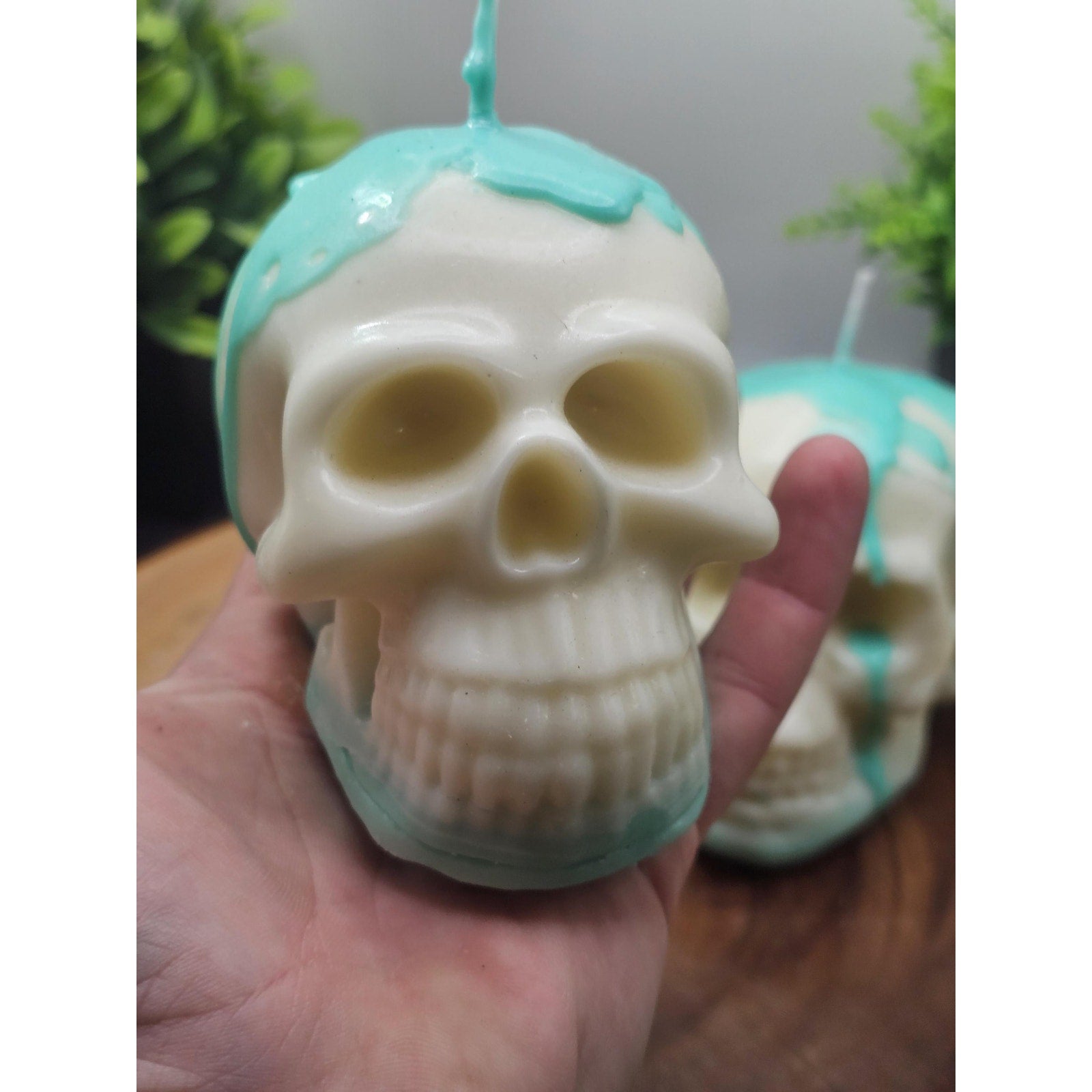 Pair skull candles