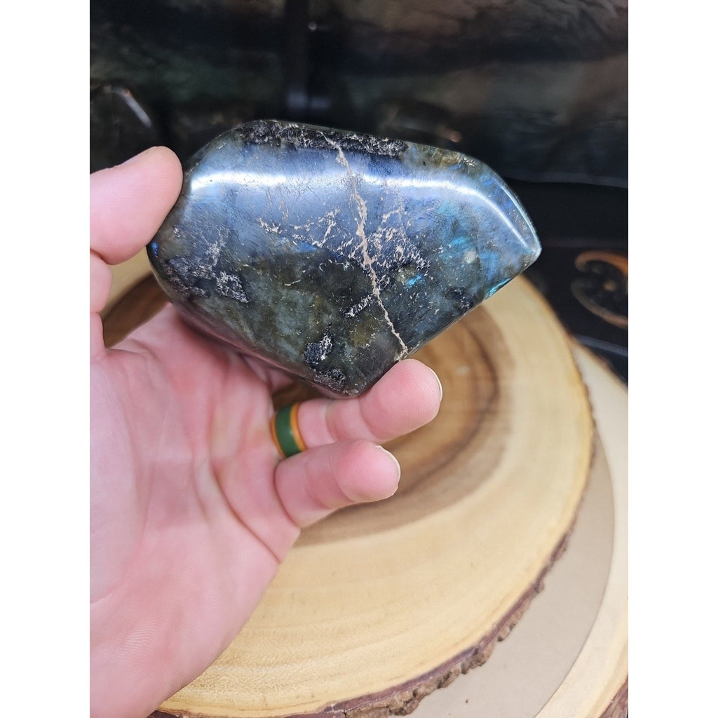 1.29lb Natural Rainbow Labradorite Crystal Gem Spectrolite Stone