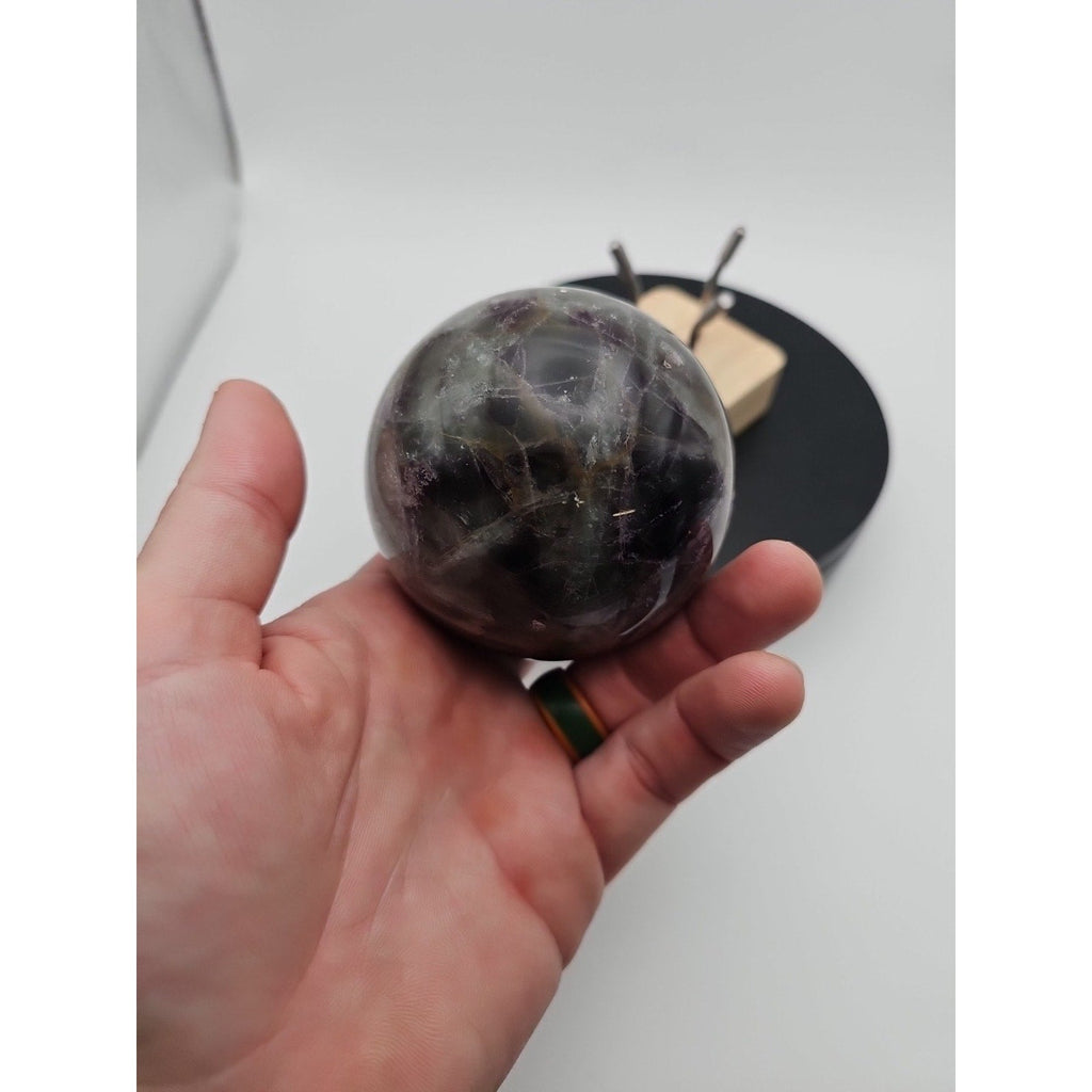 1.5LB Natural Colorful Fluorite Ball Quartz Crystal Energy Sphere crystal