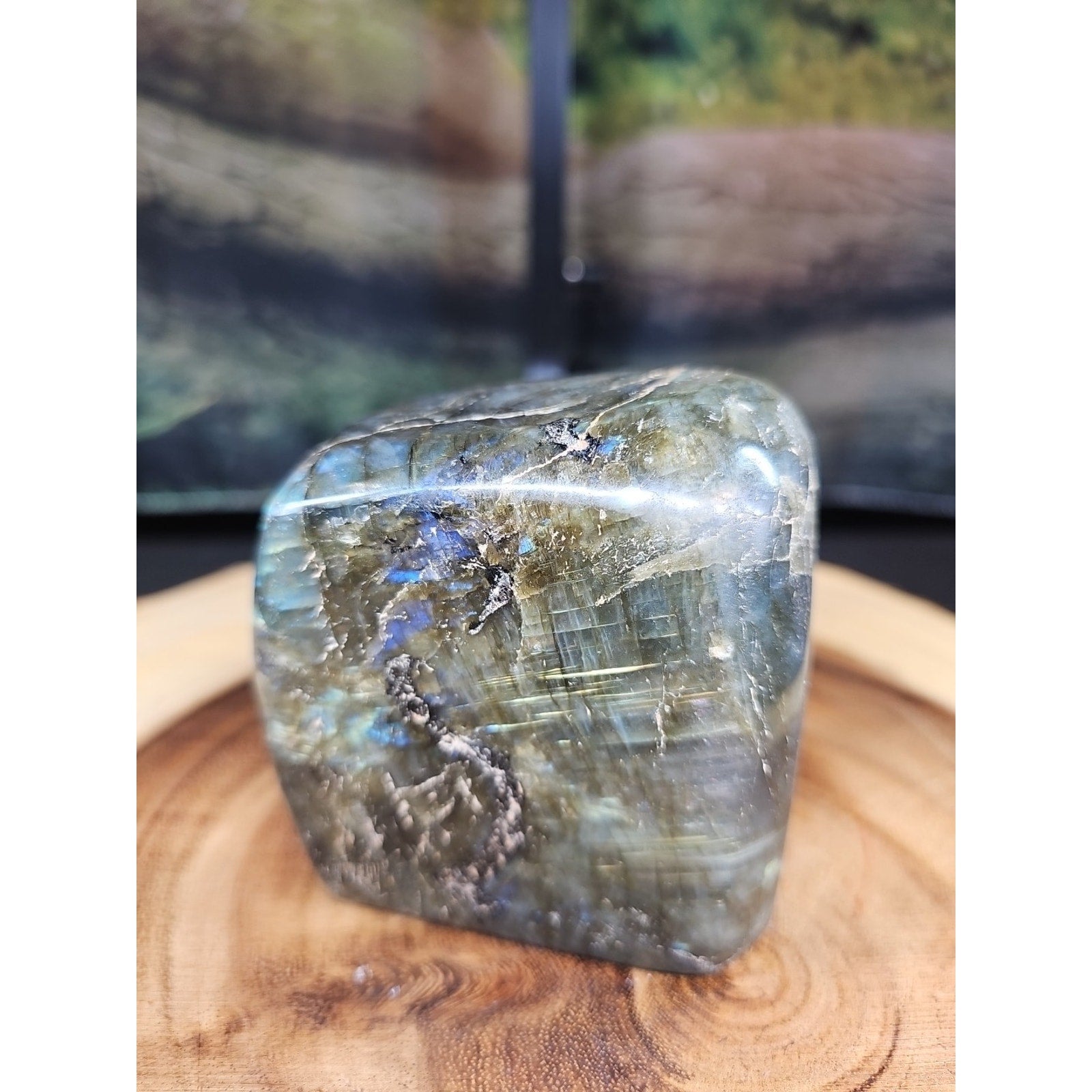 1.60lbs Natural Rainbow Labradorite Crystal Gem Spectrolite Stone