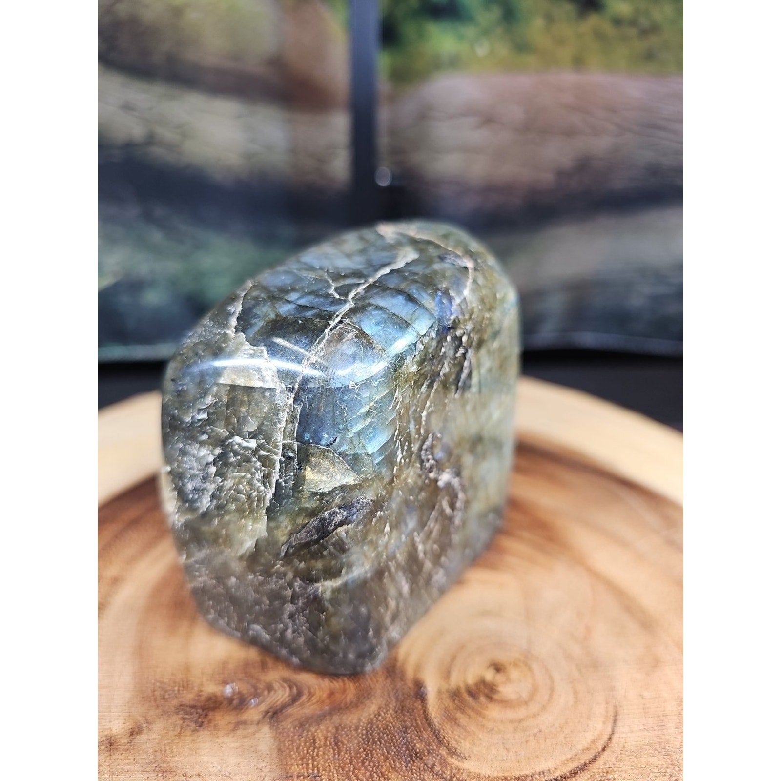 1.60lbs Natural Rainbow Labradorite Crystal Gem Spectrolite Stone