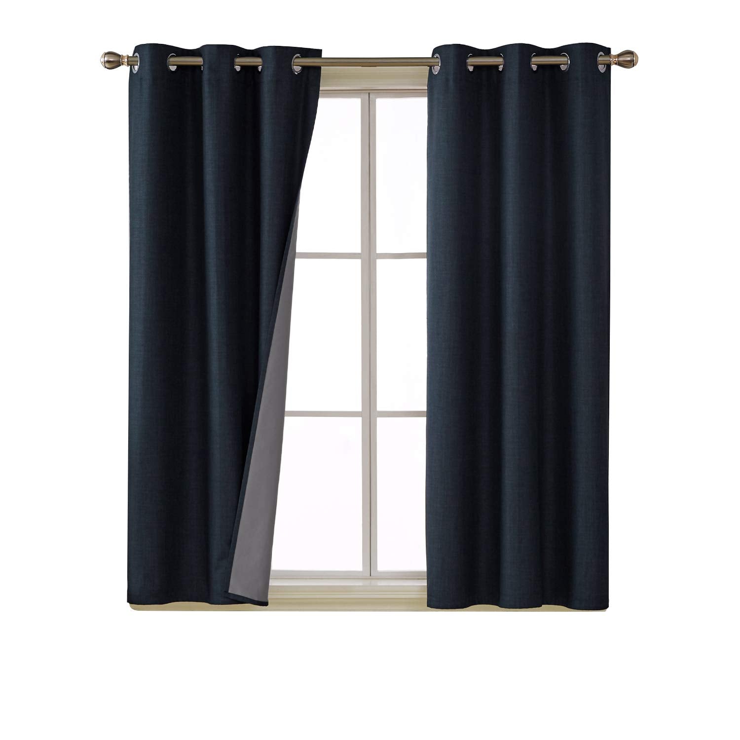 Blackout Thermal Insulated Curtains, 2 Panels