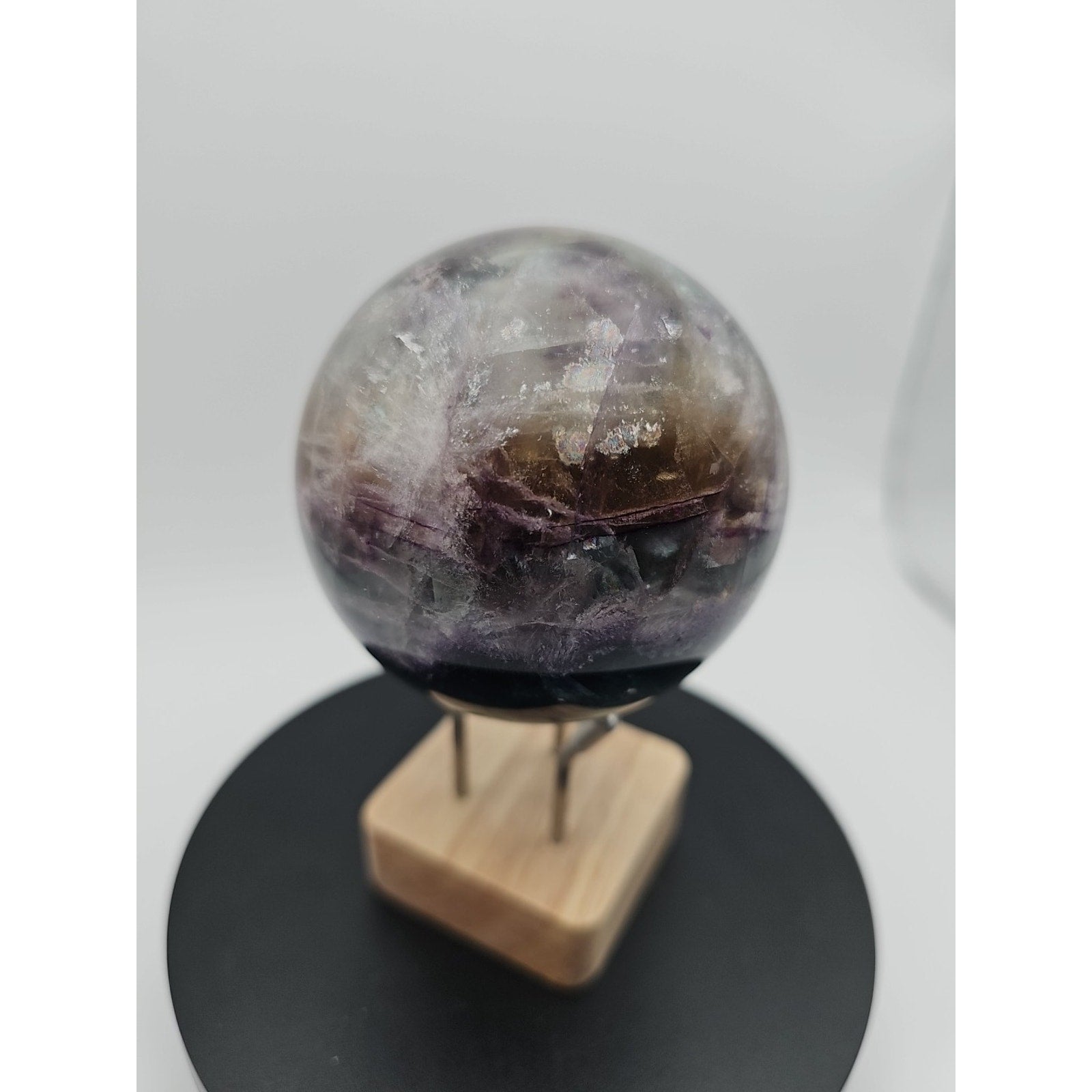 1.5LB Natural Colorful Fluorite Ball Quartz Crystal Energy Sphere crystal