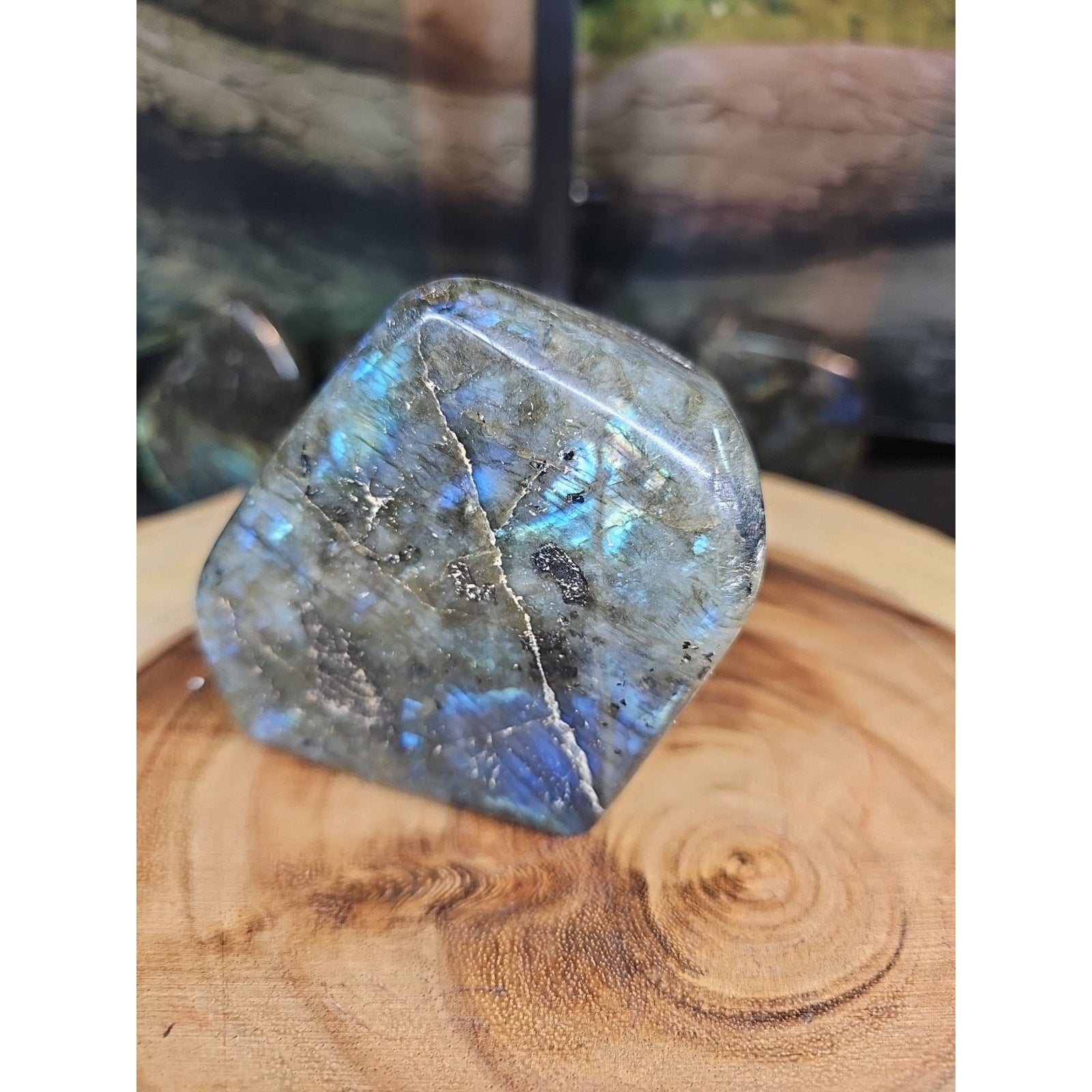 1.29lb Natural Rainbow Labradorite Crystal Gem Spectrolite Stone
