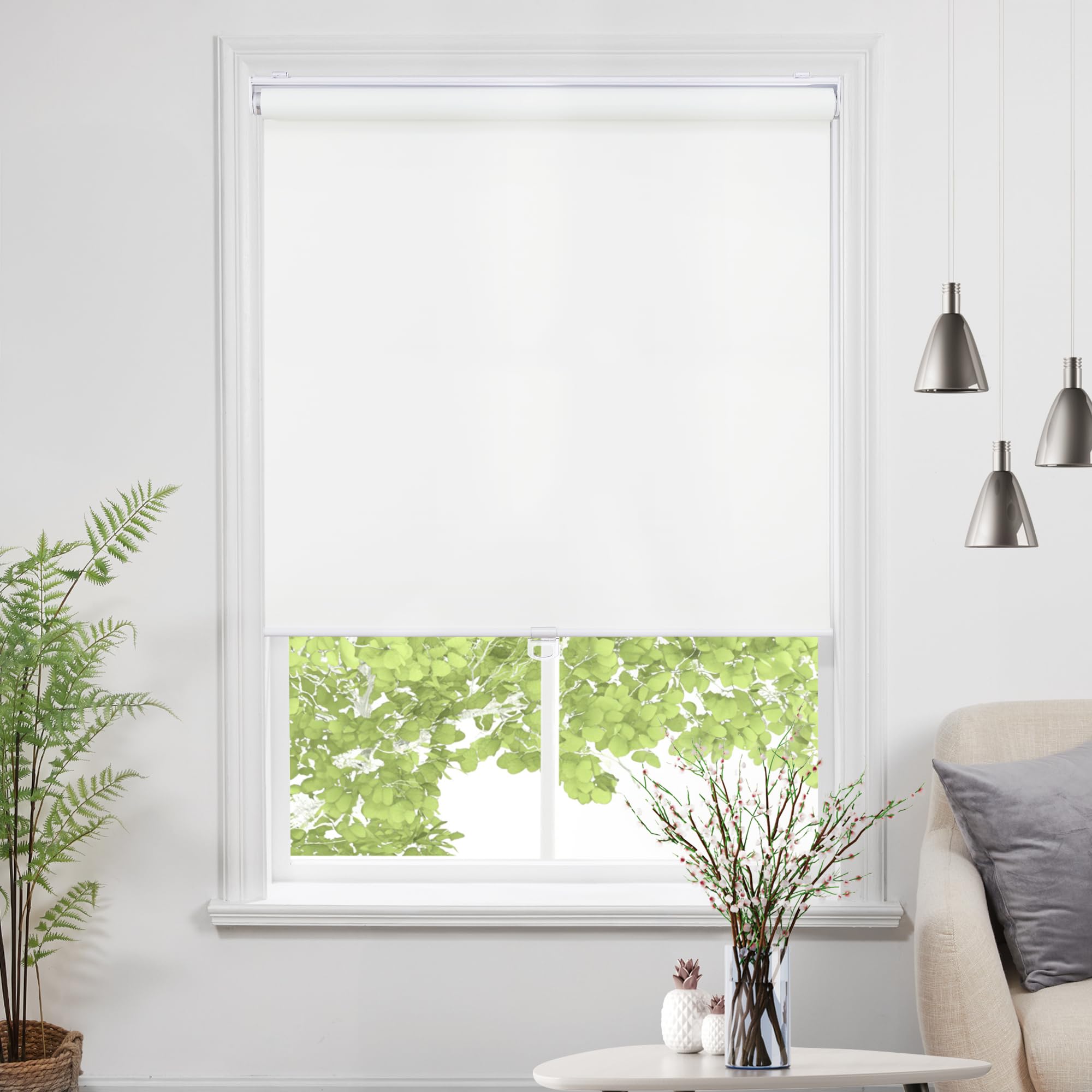 Cordless Blackout Roller Shades, Thermal, 23x72 Inch