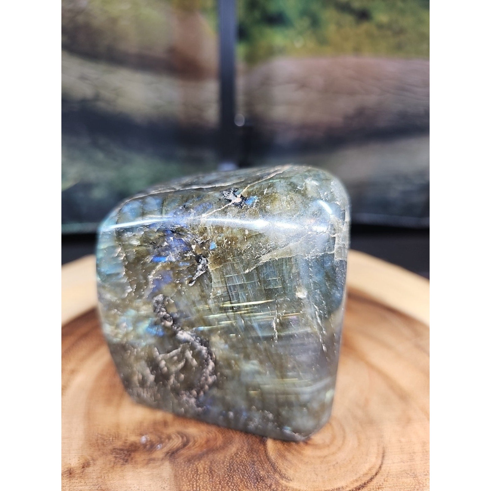 1.60lbs Natural Rainbow Labradorite Crystal Gem Spectrolite Stone