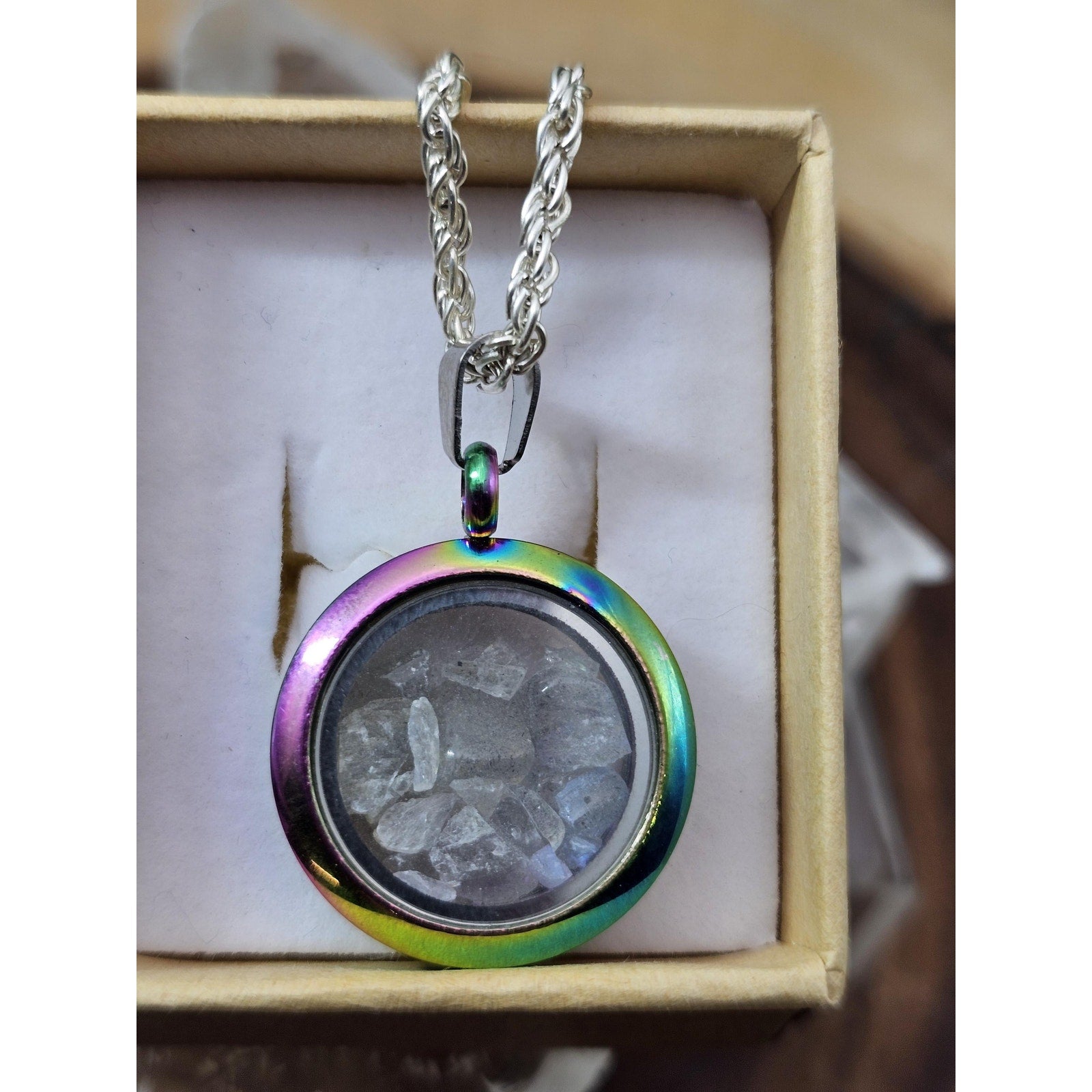 Moonstone Pendant, 16in Sterling Silver Chain