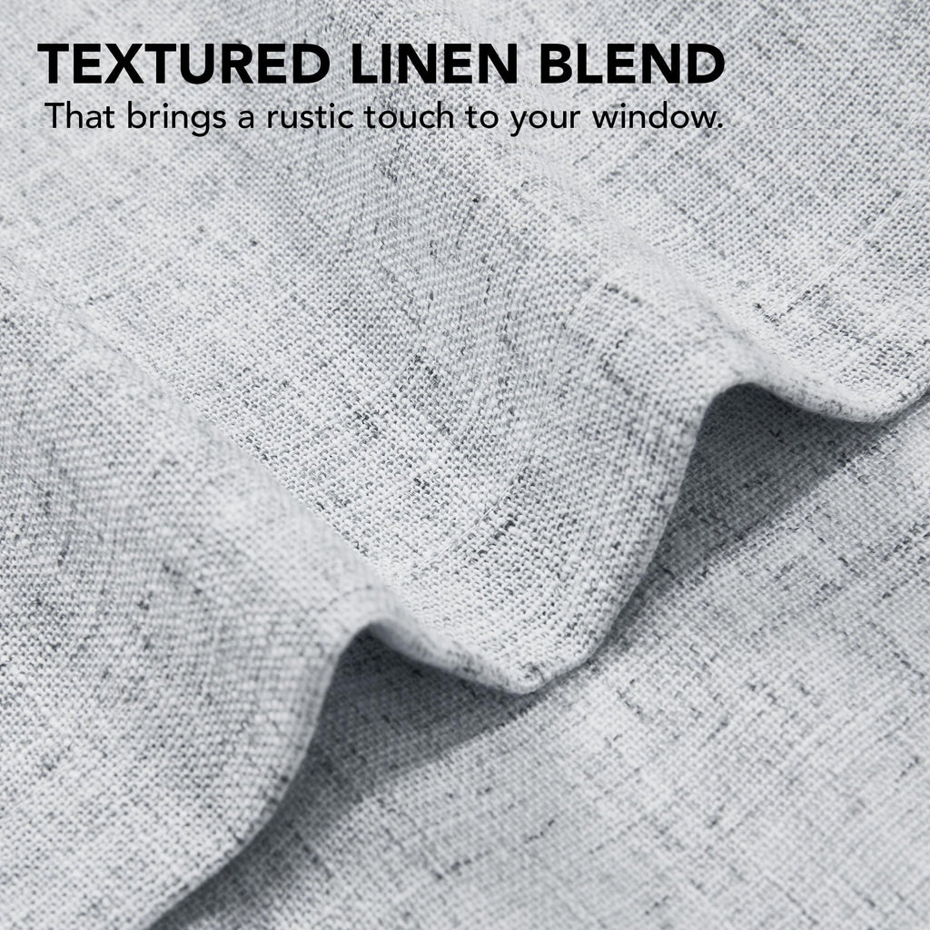 Light Filtering Linen Drapes, Back Tab & Rod Pocket