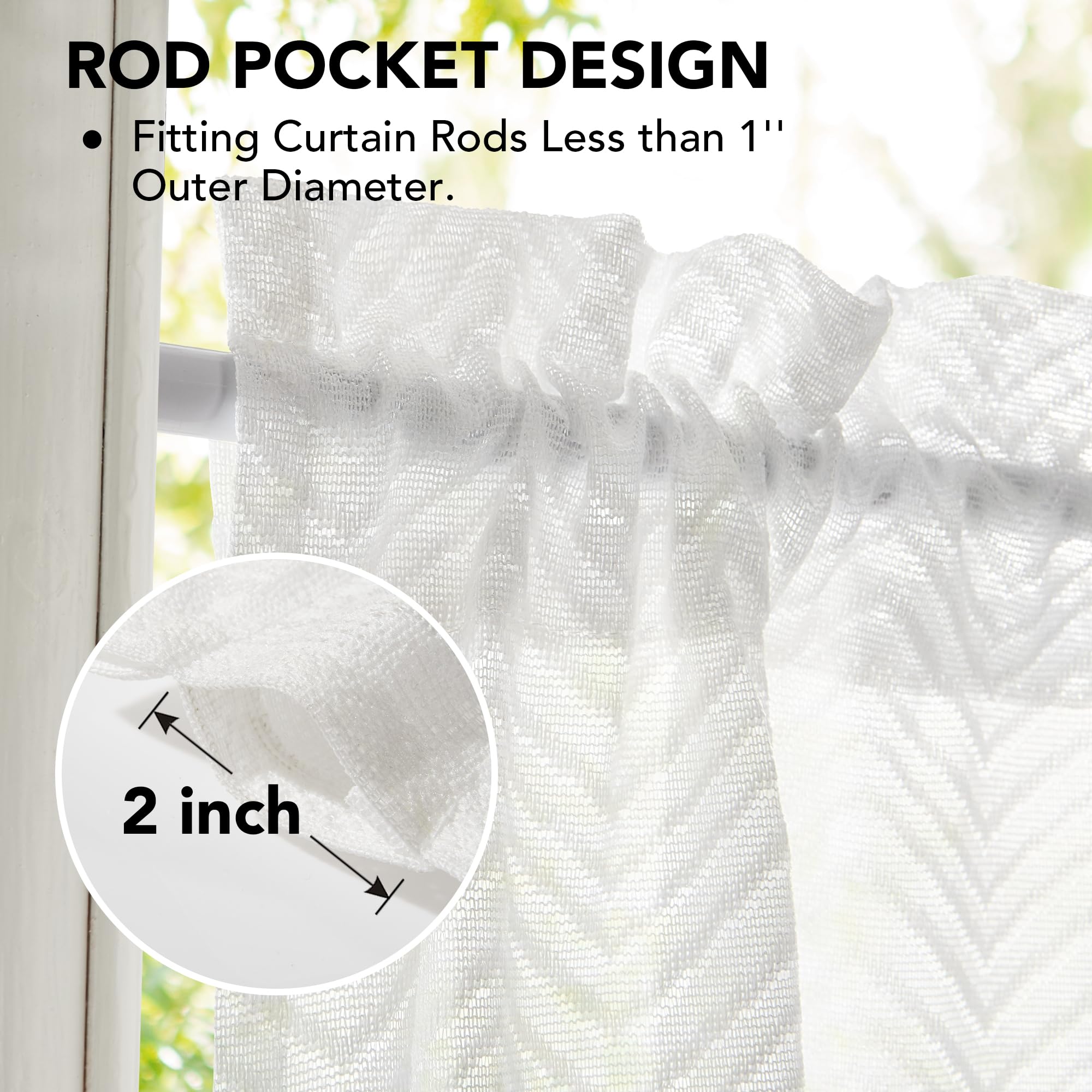 Ombre Sheer Voile Curtains, Rod Pocket, Light Grey