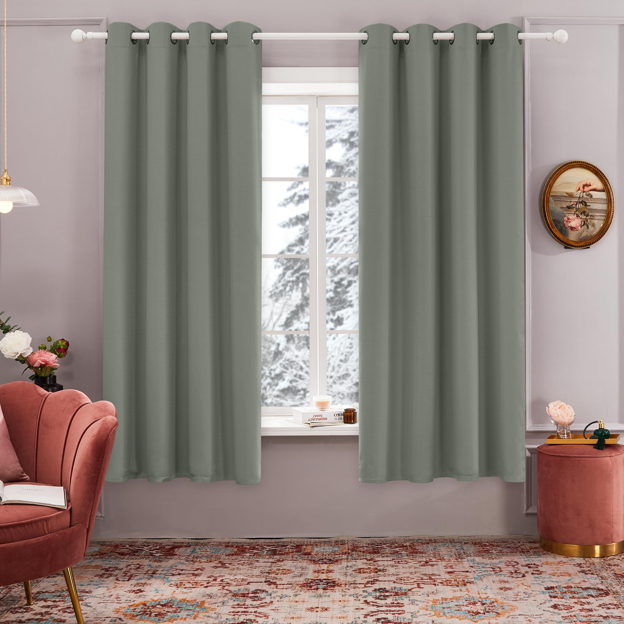 Blackout Thermal Insulated Curtains, 2 Panels