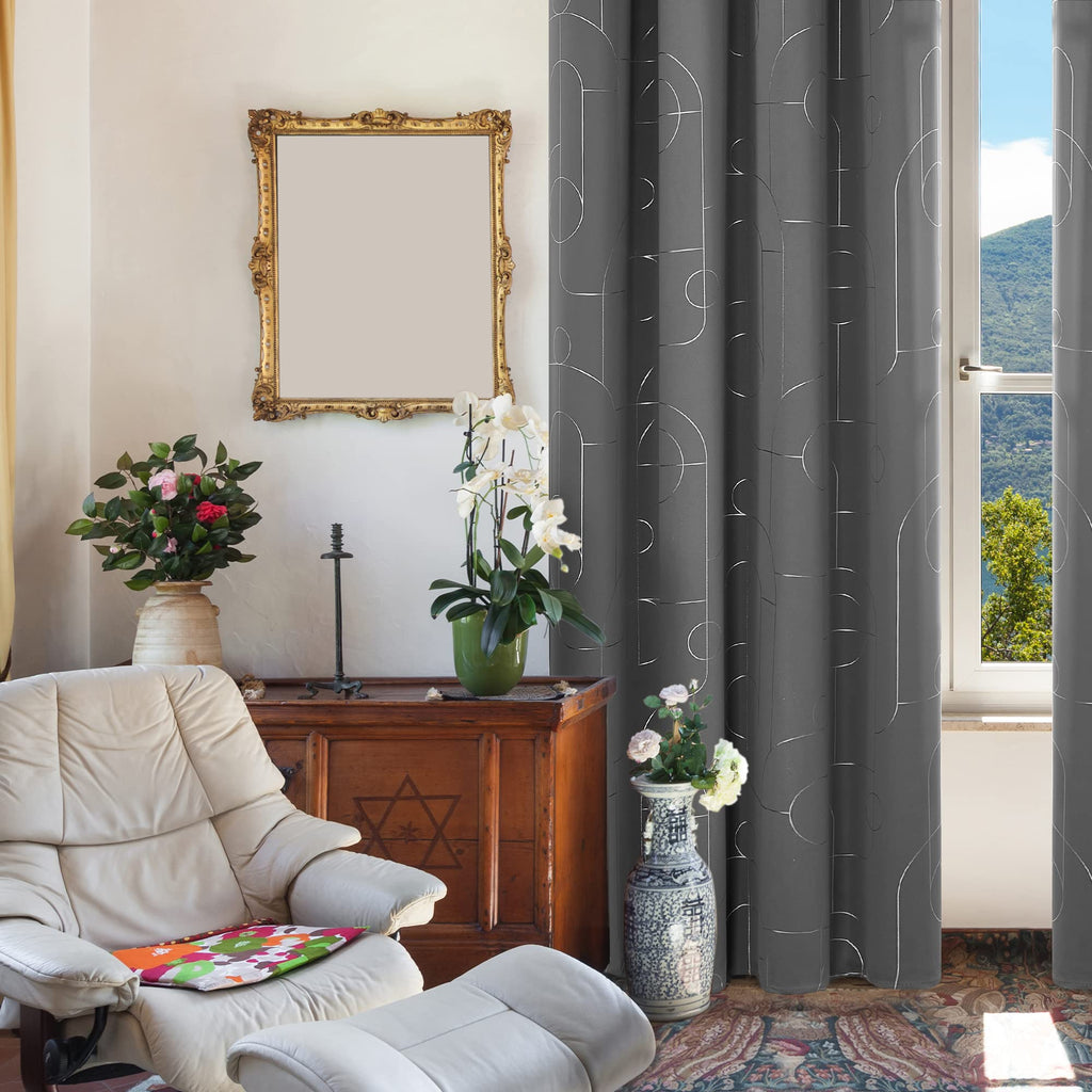 Geometric Blackout Curtains, 2 Panels