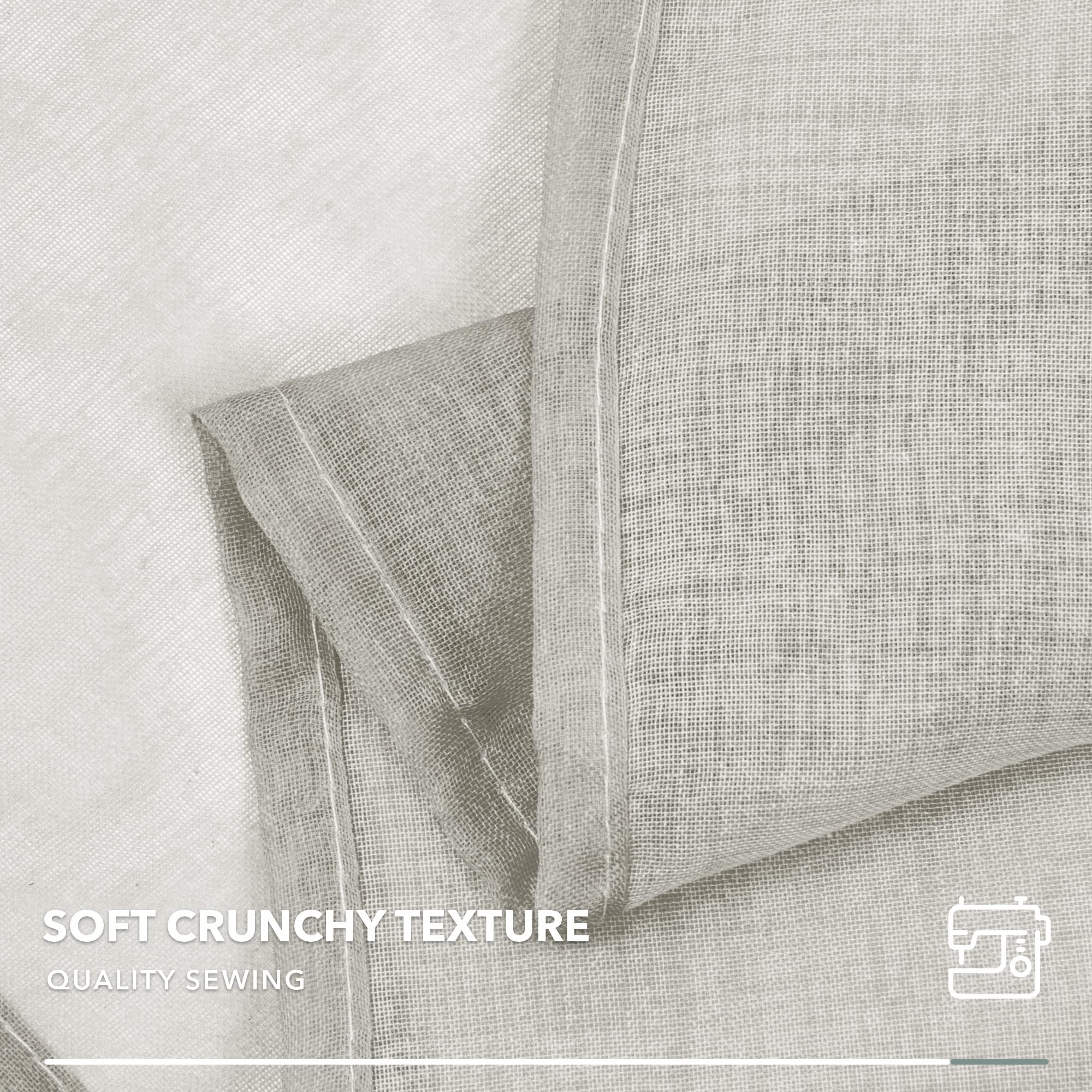 Ombre Sheer Voile Curtains, Rod Pocket, Light Grey