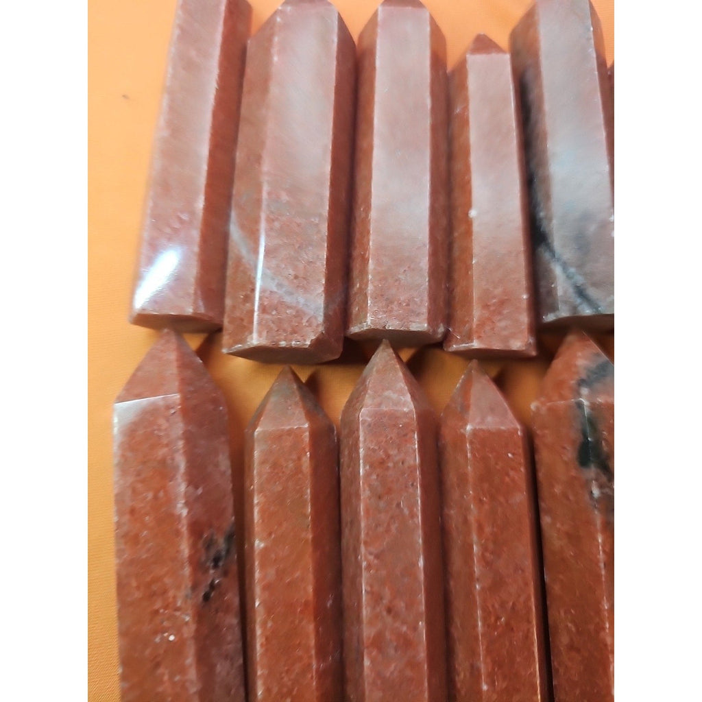 5pcs Avg .65 Natural Rhodonite Quartz Crystal Brazil