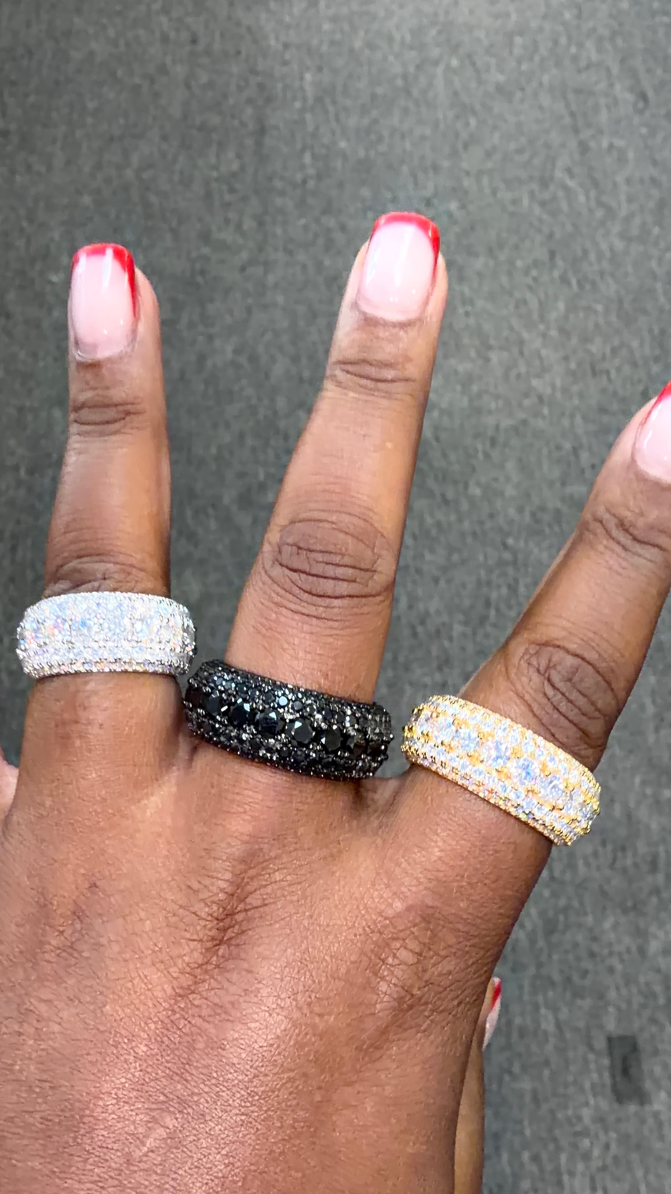 Silver & Moissanite unisex rings
