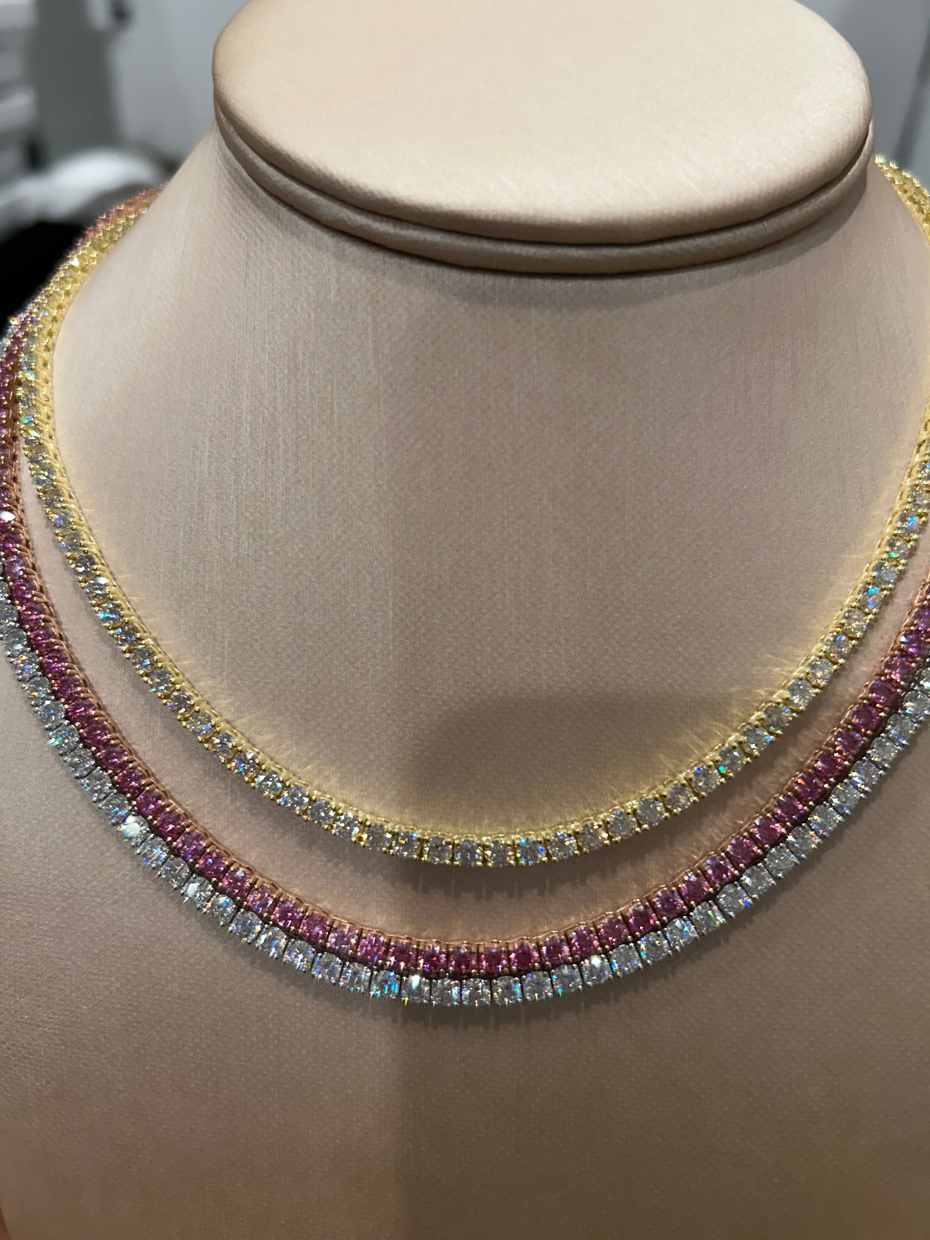 Tennis Necklace GRA & tester Certified