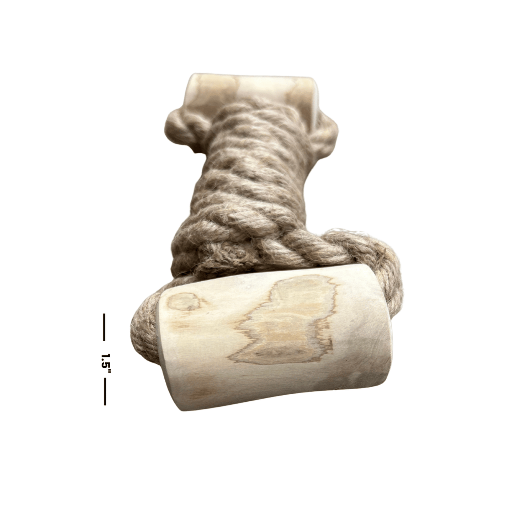 hemp rope + coffee wood toy