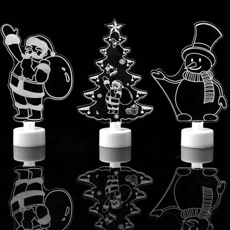 Mini LED Snowman Lamp (5.9 in) - Colorful Flashing Christmas Ornament & Party Decor