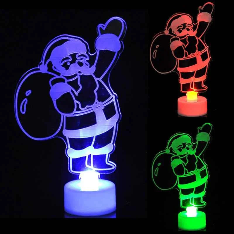 Mini LED Snowman Lamp (5.9 in) - Colorful Flashing Christmas Ornament & Party Decor