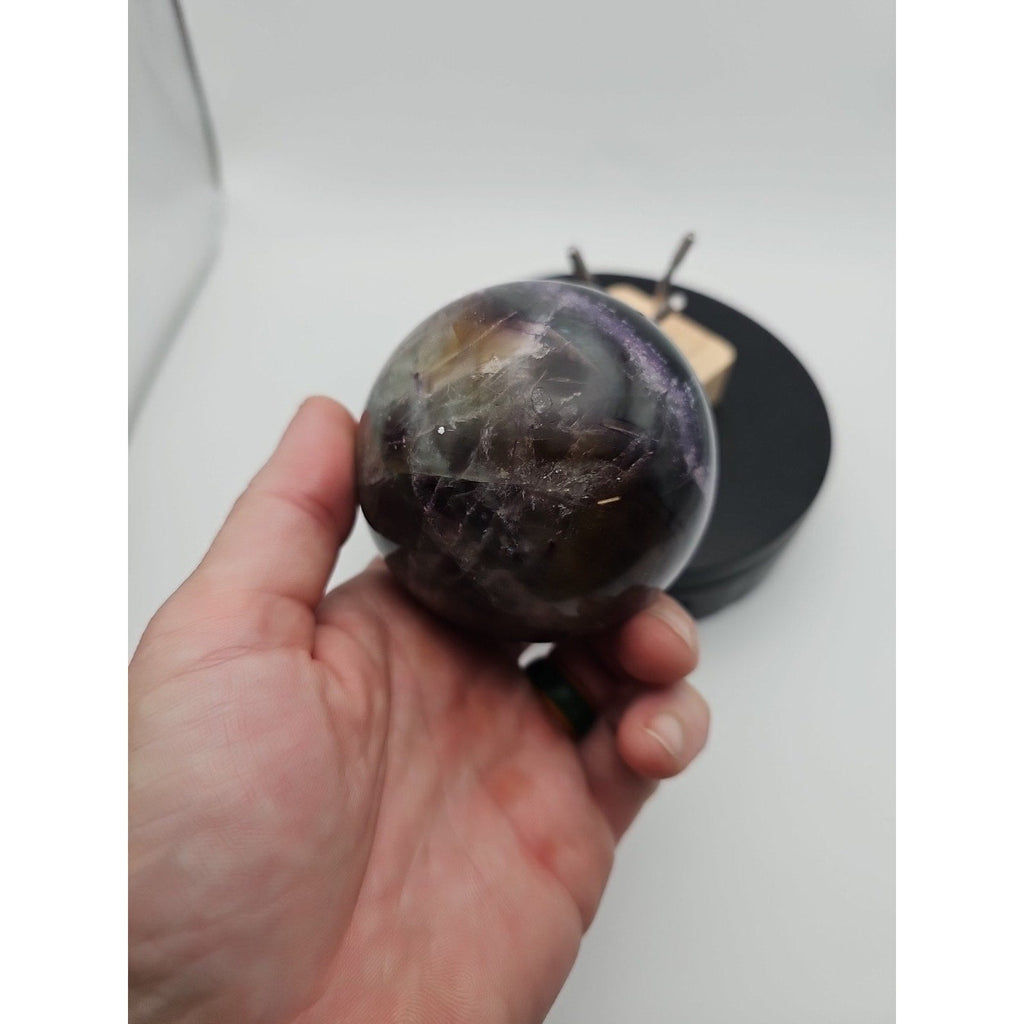 1.5LB Natural Colorful Fluorite Ball Quartz Crystal Energy Sphere crystal