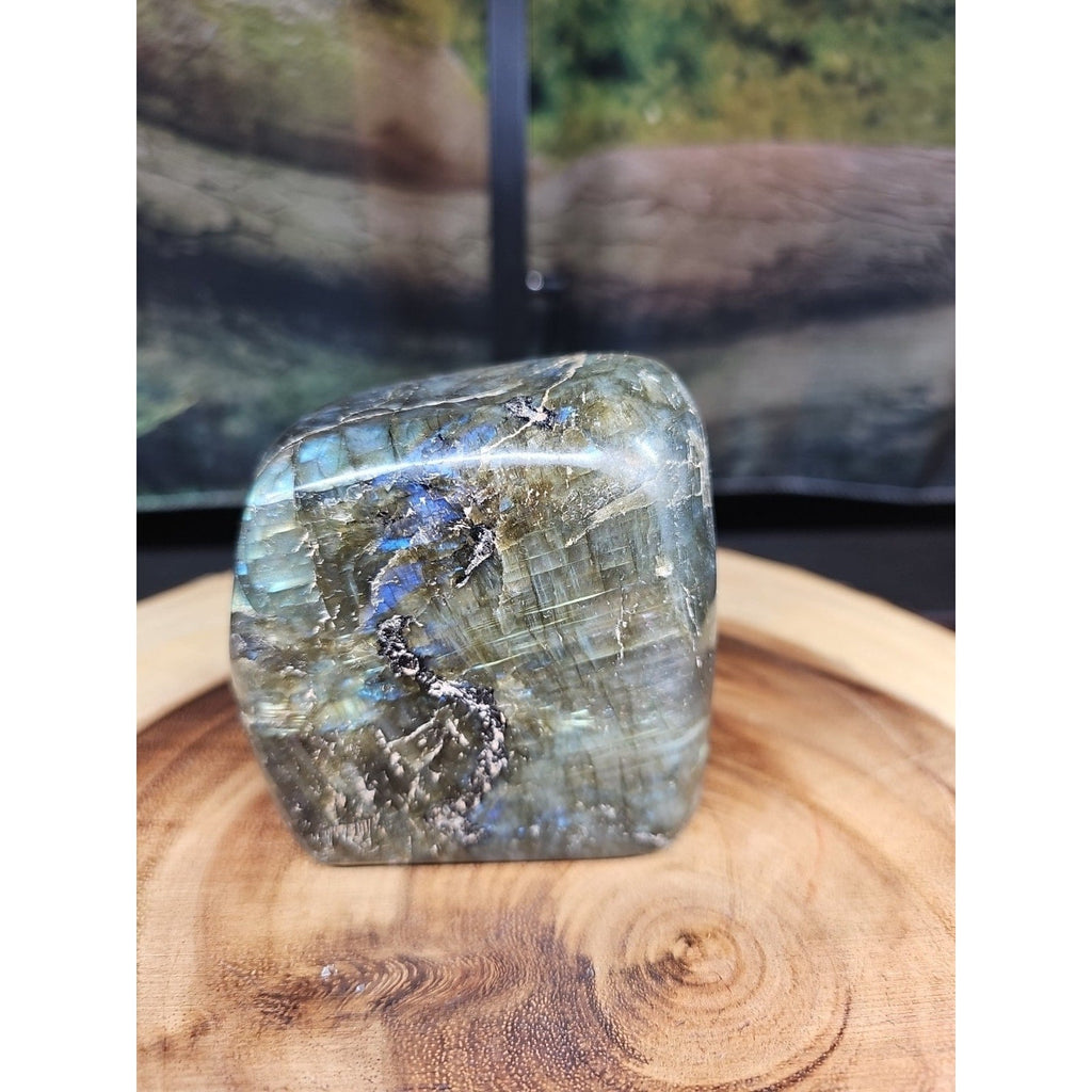 1.60lbs Natural Rainbow Labradorite Crystal Gem Spectrolite Stone