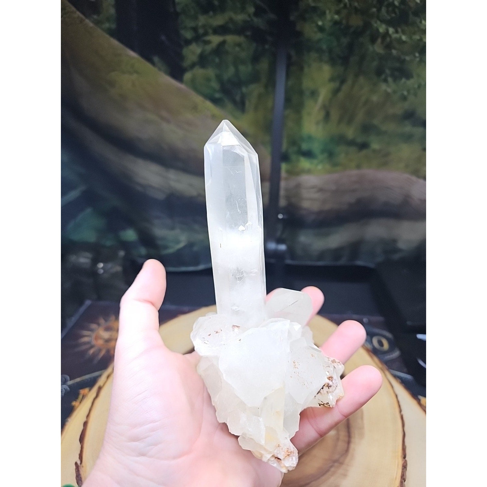 1.28LB Natural Clear White Quartz Crystal Cluster Energy Healing Specimen