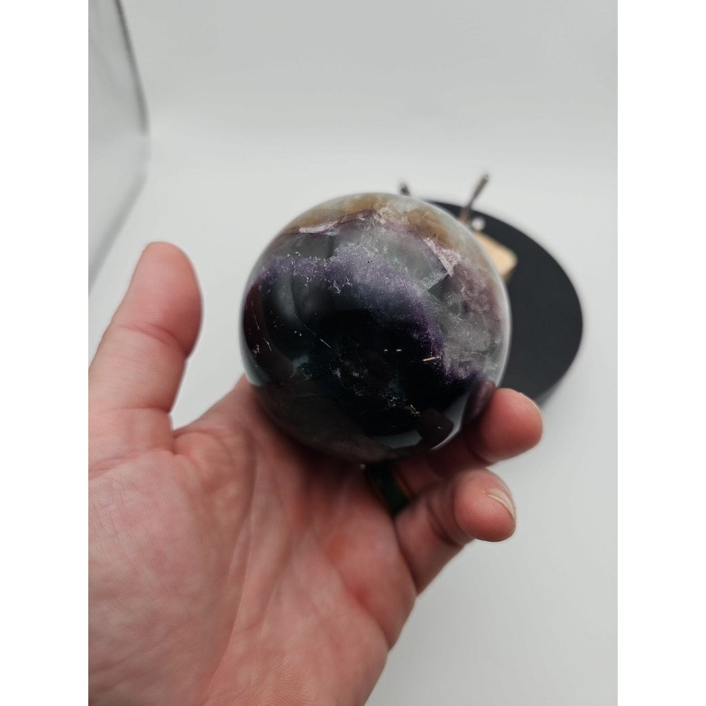 1.5LB Natural Colorful Fluorite Ball Quartz Crystal Energy Sphere crystal