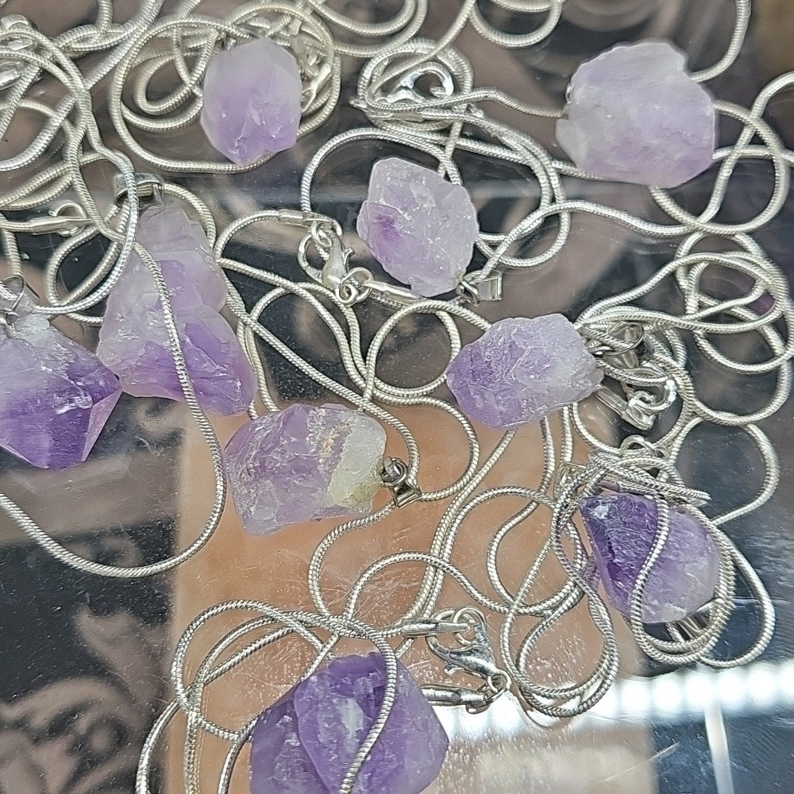 Purple Amethyst Pendant Necklace