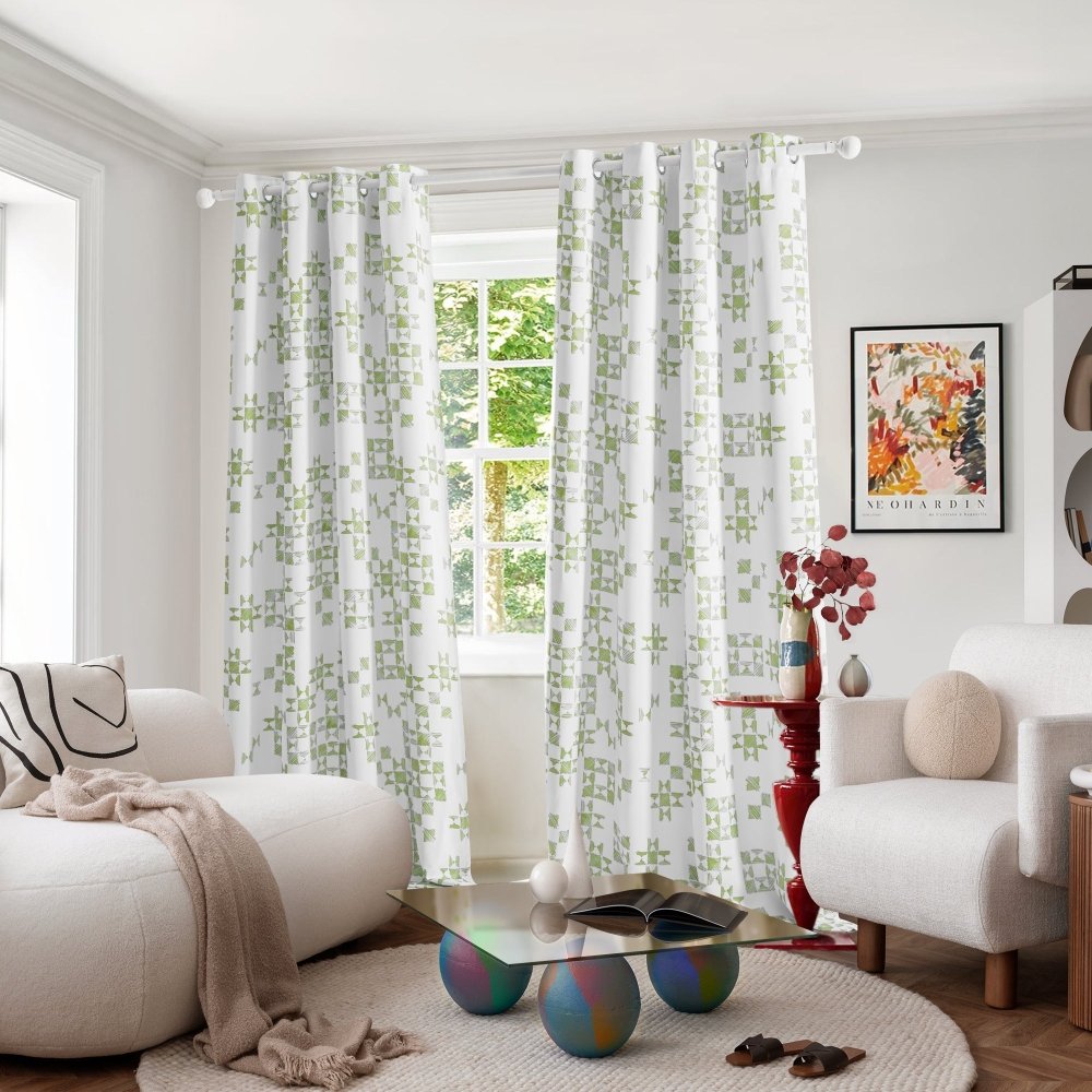 Modern Patchwork Blackout Curtains