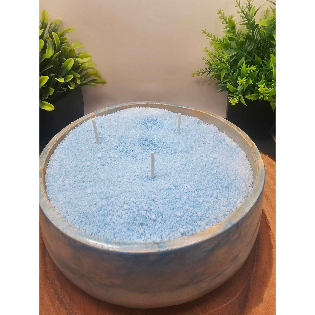 Blue Lemon Candle Bowl