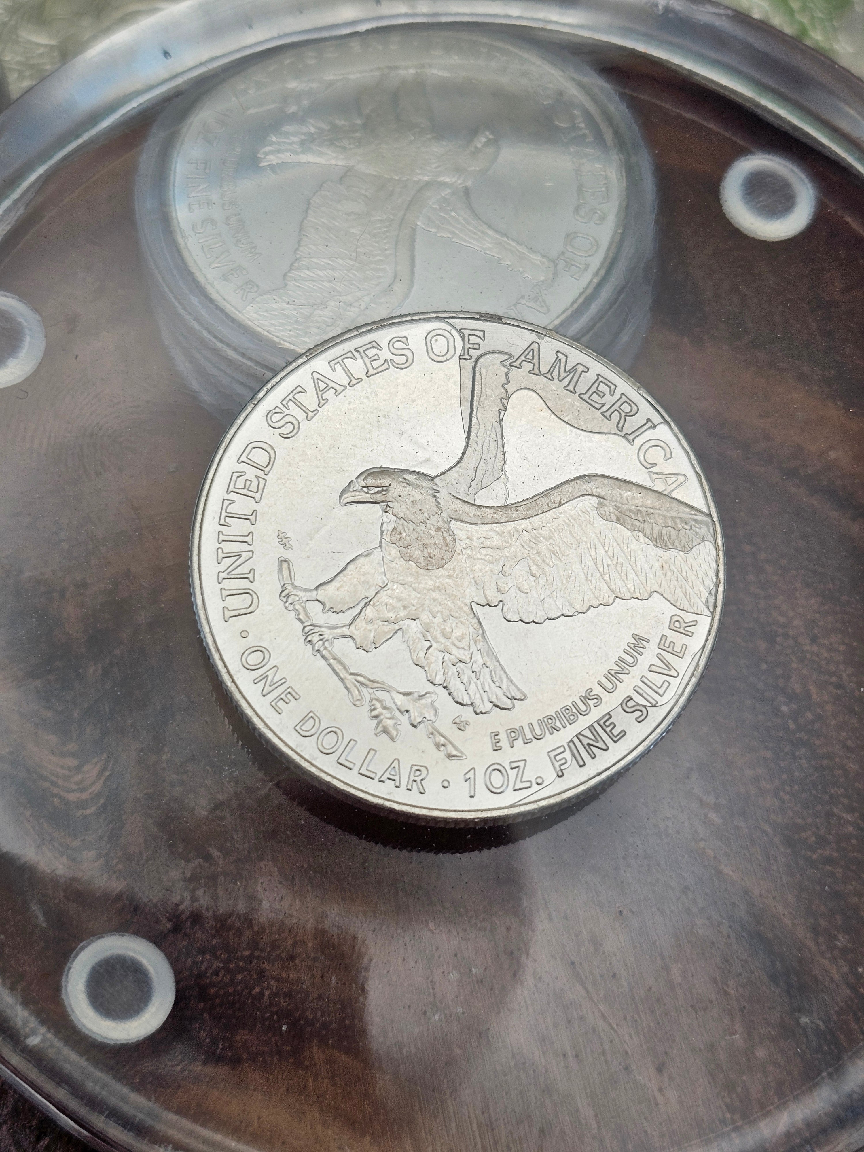 Silver Dollar coaster set 4pcs
