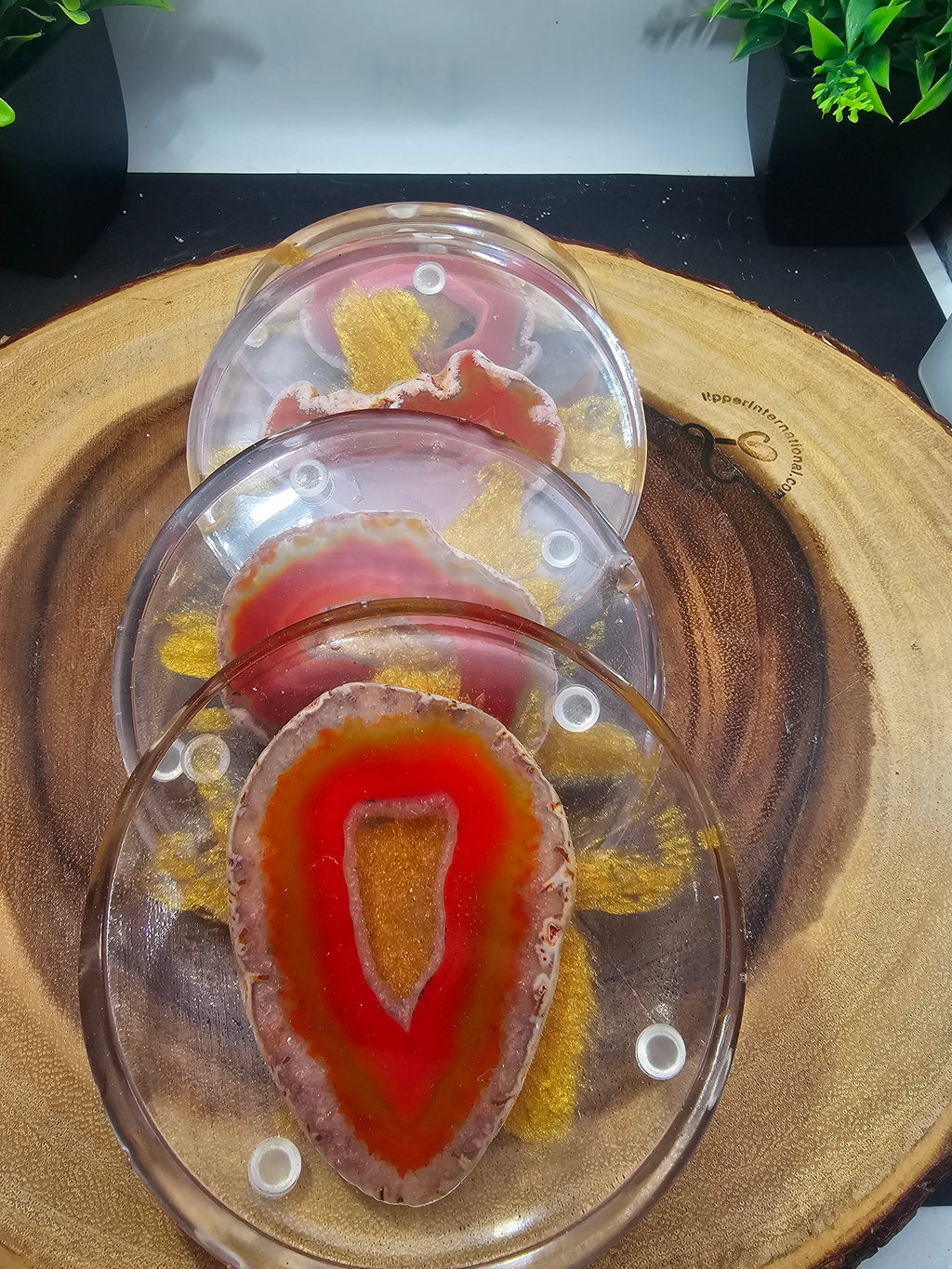 Agate coaster set