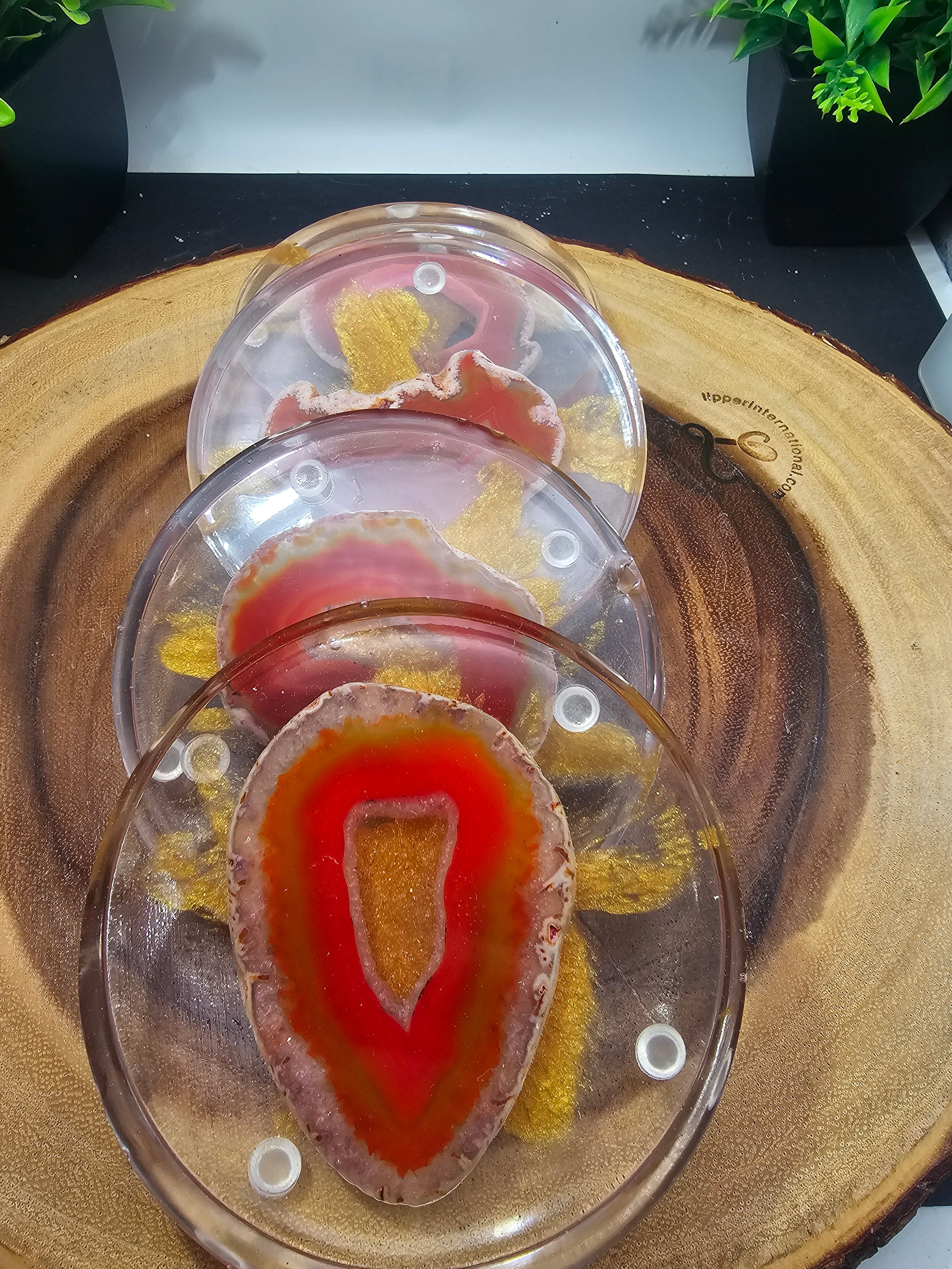 Agate coaster set