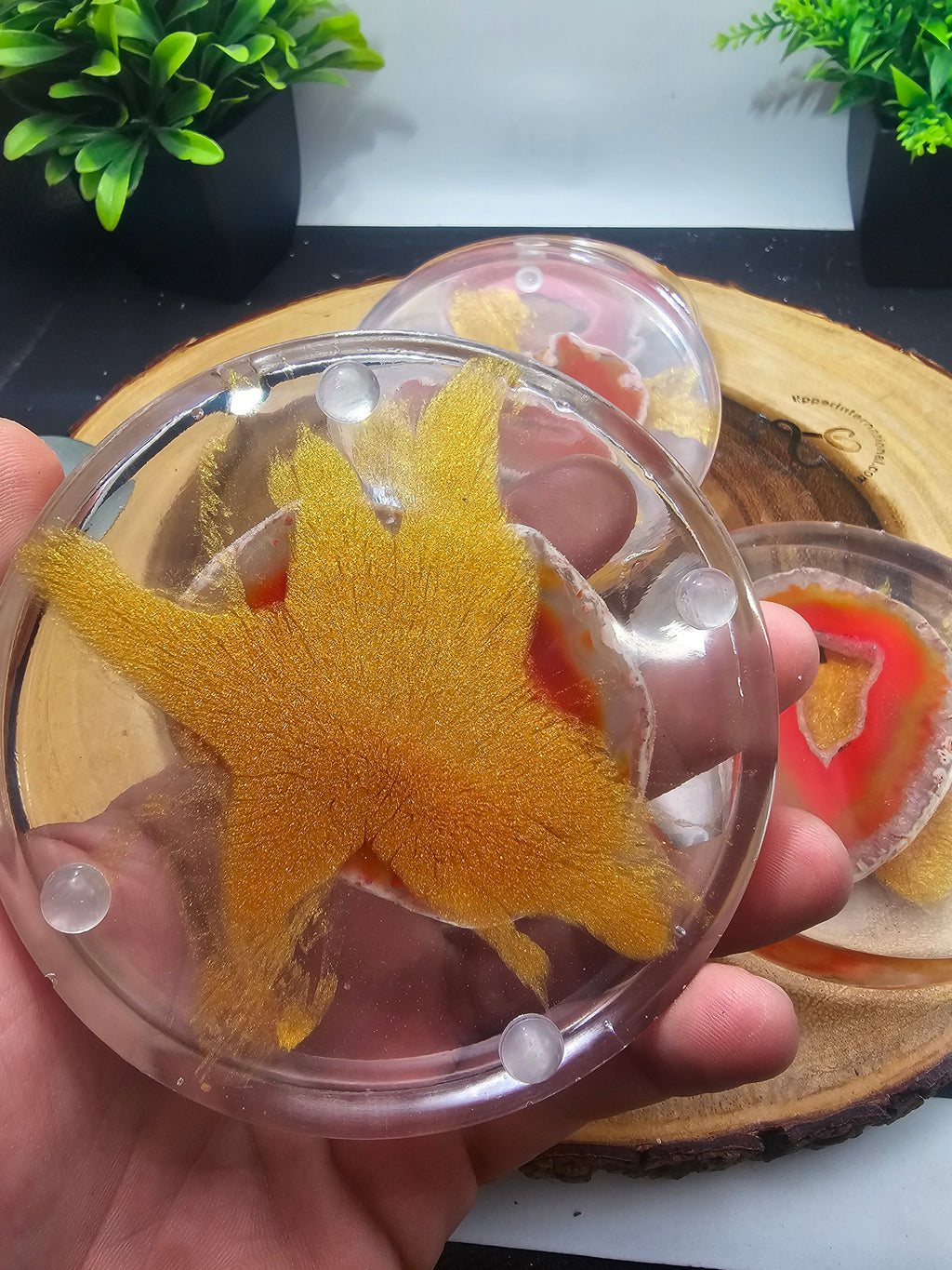 Agate coaster set