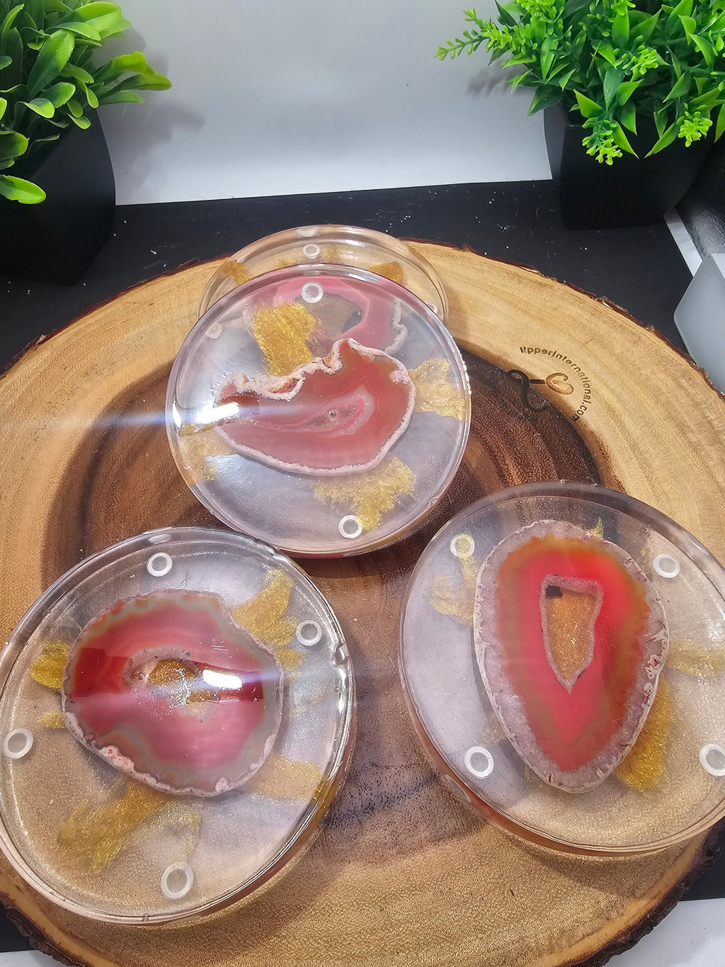 Agate coaster set