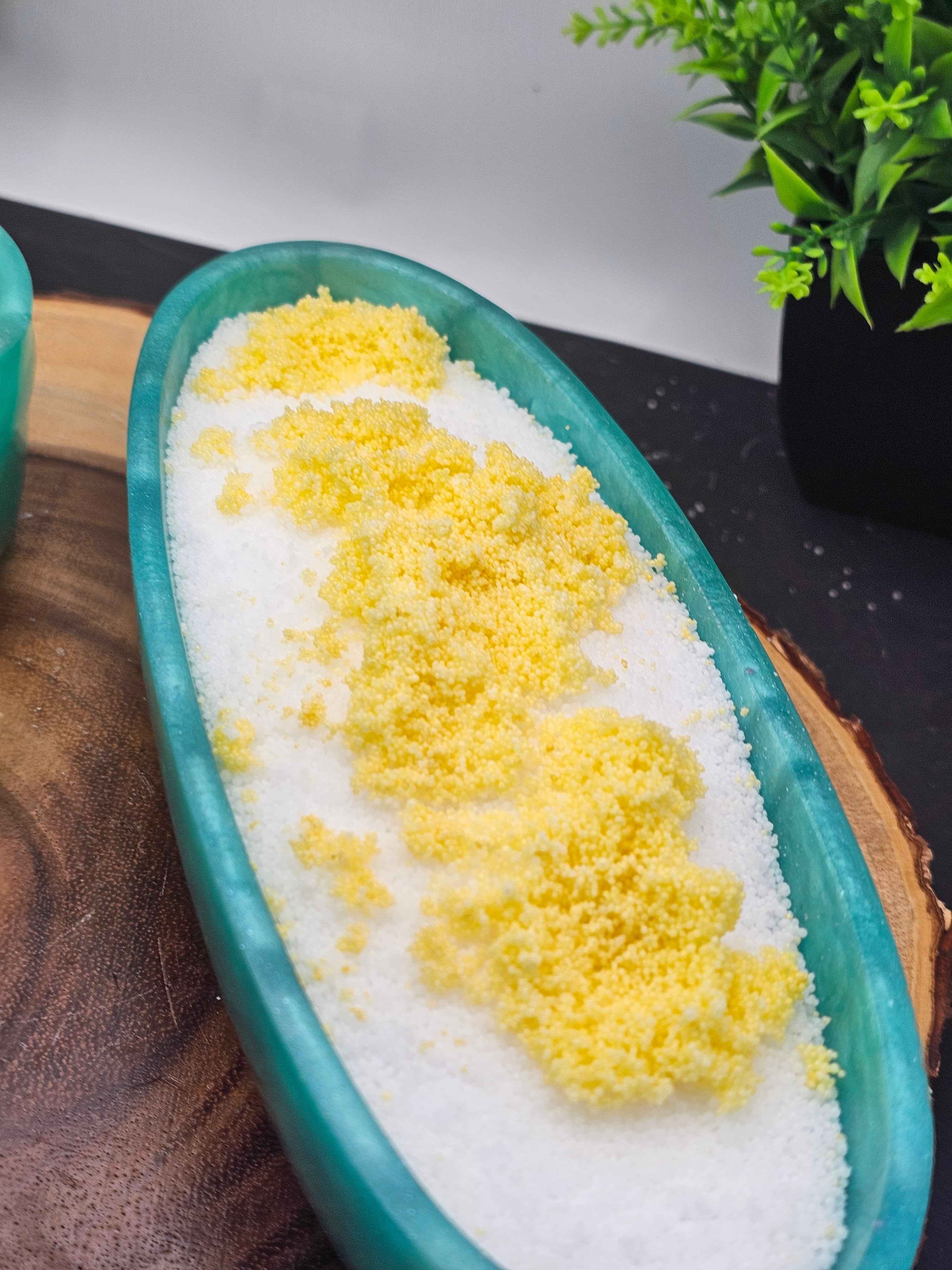 Teal lemon trio candle set
