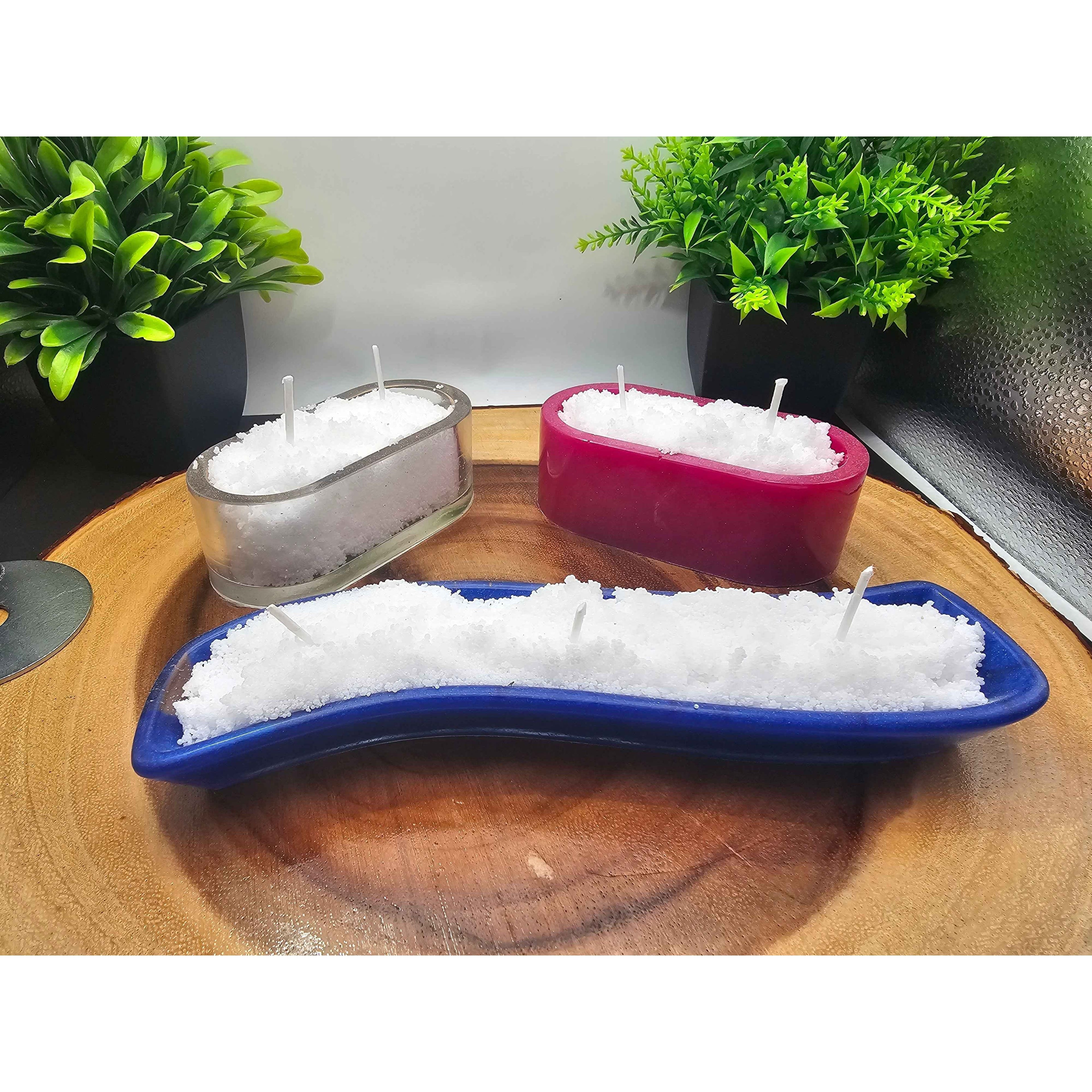 Tri candle pearls set