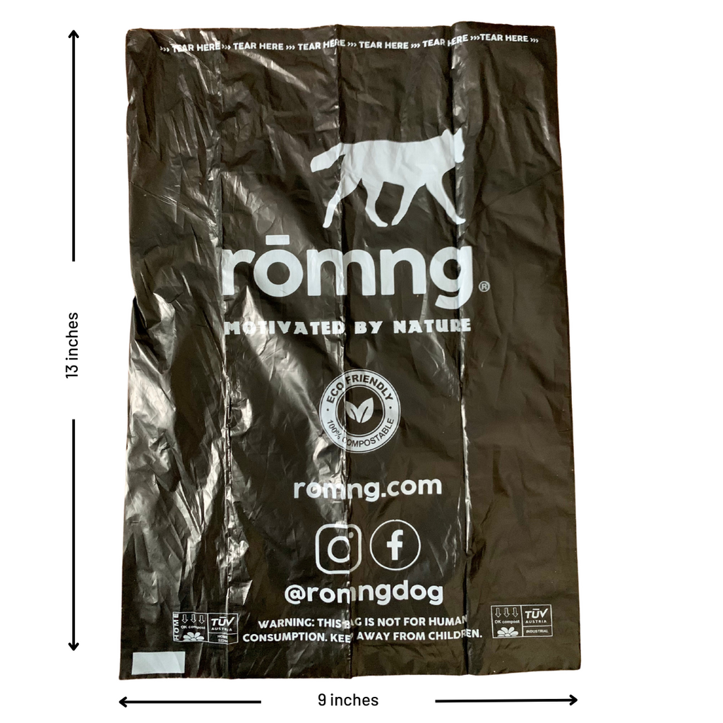 bamboo poop bag dispenser + compostable roll