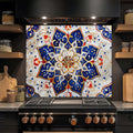 Oriental Blossom – Tempered Glass Backsplash for Kitchen – Mandala Kitchen Splashback